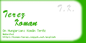 terez koman business card